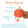 PopYum 5 oz Orange Anti-Colic Formula Making/Mixing/Dispenser Baby Bottle (with #1 Nipple)