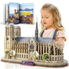 CubicFun National Geographic Puzzle 3D Notre Dame de Paris Gothic Building Model Kit, 128 Pieces