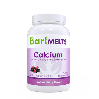 BariMelts Bariatric Calcium Citrate with Vitamin D3 and Magnesium - 1 Month Supply (120 Smooth-Dissolving Tablets) - Post-Op Bariatric Vitamins