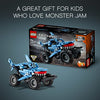 LEGO Technic Monster Jam Megalodon 42134 Set - 2 in 1 Pull Back Shark Truck to Lusca Low Racer Car Toy, Summer DIY Building Toy Ideas for Outdoor Play for Kids, Boys, and Girls Ages 7+