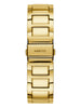 GUESS Gold-Tone Stainless Steel Crystal Watch with Day, Date + 24 Hour Military/Int'l Time. Color: Gold-Tone (Model: U1156L2)