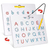 Gamenote Double Sided Magnetic Letter Board - 2 in 1 Alphabet Magnets Tracing Board for Toddlers ABC Letters Uppercase & Lowercase Practicing