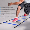 Yes4All Speed Agility Ladder Training Equipment with Carry Bag - 8 Rungs Blue