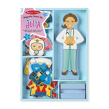 Melissa & Doug Julia Magnetic Dress-Up Wooden Doll Pretend Play Set (25+ pcs)