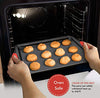 Baking Pan 6 Piece Set Nonstick Carbon Steel Oven Bakeware Kitchen Set with Silicone Handles, Cookie Sheet, Round Cake Pan, 9x13 Roasting Pan, Loaf Pan, 12 Cup Muffin Cupcake Pan, Square Pan by PERLLI