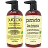 PURA D'OR Anti-Thinning Biotin Shampoo and Conditioner Natural Earthy Scent,Clinically Tested Proven Results DHT Blocker Thickening Products For Women & Men,Original Gold Label Hair Care Set 16oz x2