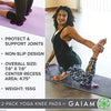 Gaiam Yoga Knee Pads (Set of 2) - Yoga Props and Accessories for Women / Men Cushions Knees and Elbows for Fitness, Travel, Meditation, Kneeling, Balance, Floor, Pilates Purple