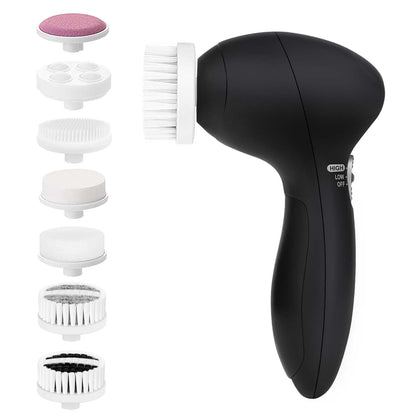 Facial Cleansing Brush Face Scrubber: CLSEVXY Electric Face Spin Cleanser Brushes with 7 Brush Heads for Deep Cleansing, Gentle Exfoliating, Removing Blackhead, Massaging