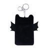 Fuzzy Plush Kpop Photocard Holder with Keychain, Cute Animal Wings Photo Sleeve Bank ID Credit Card Holder Stationery