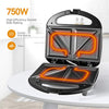 OSTBA Sandwich Maker, Toaster and Electric Panini Press with Non-stick plates, LED Indicator Lights, Cool Touch Handle, Black