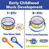 iPlay, iLearn Toddler Musical Instruments Toys, Kids Drum Set, Baby Trumpet, Percussion, Harmonica, Maraca, Flute, Tambourine, Birthday Gifts for 18 Months Olds Ages 2 3 4 5 Years Boys Girls Children