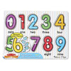 Melissa & Doug Lift & See Numbers Wooden Peg Puzzle - 10 Pieces - FSC-Certified Materials