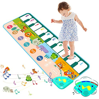 Baby Piano Mat - Jefshon 35 Music Sounds Dance Floor Mat, Music Keyboard Touch Playmat Early Education Learning Musical Toys for Girls Boys Gifts