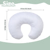 Winmany Baby Waterproof Nursing Pillow Cover Newborn U-Shaped Breastfeeding Pillowcase Cushion Cover Stretchy Replaceable White Pillow Cover Slipcover for Boys and Girls