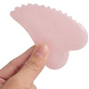 Gua Sha Facial Tool Comb Edge Gua Sha Tool Guasha Scraping Tool Rose Quartz Gua Sha Comb Gua Sha Scraping Massage Tool Guasha Board for SPA Acupuncture Therapy Unique Comb Edge Gua Sha Board (Heart)