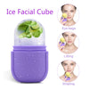 Ice Roller for Face and Eye, Ice Face Roller,Facial Beauty Ice Roller Skin Care Tools, Ice Facial Cube, Gua Sha Face Massage, Silicone Ice Mold for Face Beauty (Purple)