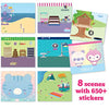 Craft-tastic Sticker It Up! - Reusable Sticker Book for Kids - 650+ Repositionable Stickers Create Designs on 8 Scene Pages for Hours of Mess-Free, Screen-Free Fun