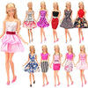 Barwa Lot 36 Items 4 Fashion Dresses 3 Casual Tops and Pants 1Outfits 4 Pcs Mini Dresses with 1 Bags 10 Shoes, 13 Accessories for 11.5 Inch Girl Doll Birthday Xmas