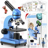 Microscope for Kids Beginners Children Student, 40X- 1000X Compound Microscopes with 52 pcs Educational Kits