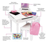 Playtime by Eimmie 18 Inch Doll Furniture ((Desk & Chair with Classroom Accessories)