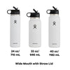 Hydro Flask 32 oz Wide Mouth Straw Lid Black