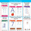 Think2Master Premium 186 Laminated Alphabet, Sight Words & Phonics Flash Cards for Pre K & Kindergarten. (Bonus: 2 Dry Erase Markers, 5 Rings). Learn to Read, Write, Count, Add & Subtract Numbers.