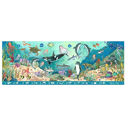 Melissa & Doug Search and Find Beneath the Waves Floor Puzzle (48 pcs, over 4 feet long),Multicolor