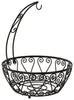 Simple Houseware Metal Fruit Basket Bowl with Banana Tree Hanger, Bronze