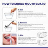 Professional Mouth Guard for Grinding Teeth - 2 Sizes 4 Pieces Mouthguard, Moldable Night Guards for Teeth Grinding, Night Guard for Bruxism & Teeth Clenching - Dental Guard Case