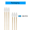 500pcs Precision Cotton Swabs with 6'' Long Sticks for Gun Cleaning, Makeup or Pets