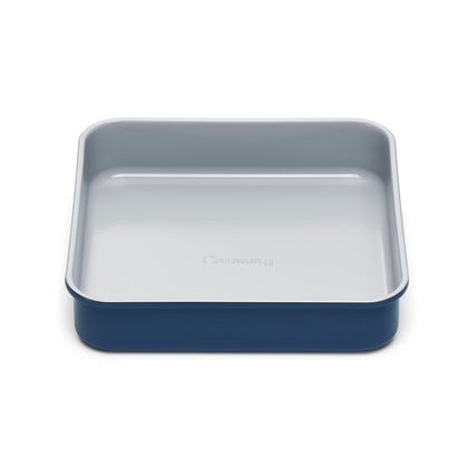 Caraway Non-Stick Ceramic 9 Square Pan - Naturally Slick Ceramic Coating - Non-Toxic, PTFE & PFOA Free - Perfect for Brownies, Lemon Bars, Cakes, & More - Navy