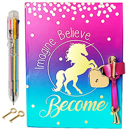 Life is a Doodle Girls Diary with Lock and Key - Our Unicorn Diary for Girls Excellent Gratitude & Prayer Journal with Lock for Children Who Love Creativity - Kids Journal Created for Fun