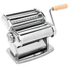 Imperia Pasta Maker Machine - Heavy Duty Steel Construction w Easy Lock Dial and Wood Grip Handle- Model 150 Made in Italy