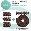 Soft Corner Guards by Skyla Homes - Squishy Protectors from Sharp Furniture Edges - Multipurpose High Resistant 3M Adhesive - Baby Proofing Protector Guard for Table Edge Child Safety (4 Count, Brown)