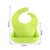 Eascrozn Silicone Bibs for Babies & Toddlers Set of 3, Silicone Baby Bibs for Boy and Girl, Adjustable Soft Waterproof Bibs