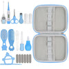 19 in 1 Baby Grooming Kit,Newborn Nursery Health Care Set Include Hair Brush Comb Finger Toothbrush,Nail Clippers,Nasal Aspirator,Ear Cleaner,etc. for Infant Toddlers Boys Girls Kids(Blue)