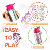 FSTSLK Girls Gifts Decorate Your Own Water Bottle with 14 Sheets of Unicorn Stickers & Glitter Gem. Cool Valentines Day Gifts for Kids & Easter Basket Stuffers for Girls Age 6 and Up