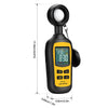 Light Meter Digital Illuminance Meter Handheld Ambient Temperature Measurer, Range up to 200,000 Lux, Luxmeter with 4 Digit Color LCD Screen