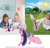 MEGAFUN Color Change Unicorn Toys & Princess Doll with Rainbow Braided Hair, Removable Saddle&Wings, Princess Toy Unicorn Gifts for Girls