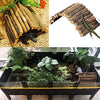 Hamiledyi Wooden Reptile Hideout Bearded Dragon Bendy Bridge Climbing Ladder Hiding Hut Reptiles Hide Cave Habitat Decor for Lizards Gecko Spiders Snakes Tortoise(L:20