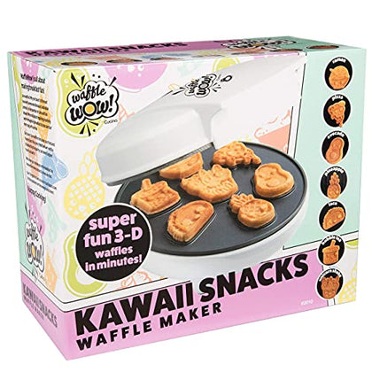 Kawaii Fun Snacks Mini Waffle Maker - 7 Different Food Japanese Style Designs Featuring an Avocado Pizza Ramen Taco & More- Cool Electric Waffler for Amazing Kids Morning Breakfast or Dessert Treat