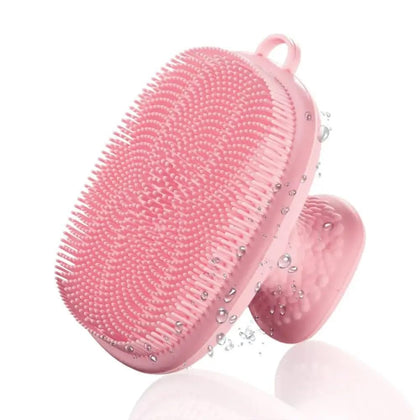 silicone face scrubber exfoliator brush for men and women | manual facial cleansing brush | face wash brush waterproof | perfect skincare care face brushes for cleansing and exfoliating (pink)