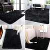 TWINNIS Fluffy Carpets, 3x5 Feet, Indoor Modern Plush Super Soft Shaggy Area Rugs for Living /Kids Room Bedroom Nursery Home Decor, Upgrade Anti-Skid Durable Rectangular Fuzzy Rug, Black