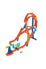 Hot Wheels Toy Car Track Set with Figure-8 Jump & 1:64 Scale Car, 2-ft Tall Track, Connects to Other Sets