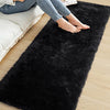 ST. BRIDGE Black Runner Rug for Bedroom 2x4 Feet, Fluffy Shag Area Rugs for Living Room Nursery, Fuzzy Furry Bedside Rug for Kids Baby Room, Modern Indoor Comfy Plush Carpet Decor