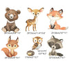 Zaiphany Woodland Nursery Wall Decals Boys Girls Baby Nursery Kids Wall Nursery Playroom Classroom,Forest Animal Wall Decals Peel Stick Nursery Classroom Decor,Woodland Decor Boy Nursery Kids Room