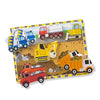 Melissa & Doug Construction Vehicles Wooden Chunky Puzzle (6 pcs)