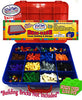 Matty's Toy Stop Brik-Kase 2.0 Travel, Building, Storage & Organizer Container Case with Building Plate Lid (Holds Approx 2000pcs) - Compatible With All Major Brands (Blue, Red & Gray)