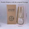 FANTESTICRYAN Modern Glass Vase Irised Crystal Clear Glass Vase for Home Office Decor