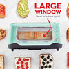 DASH Clear View Toaster: Extra Wide Slot Toaster with See Through Window - Defrost, Reheat + Auto Shut Off Feature for Bagels, Specialty Breads & other Baked Goods - Aqua